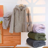 Autumn And Winter 2 Piece Flannel Cute Hooded Thickened Loungewear - NoirPyjamas